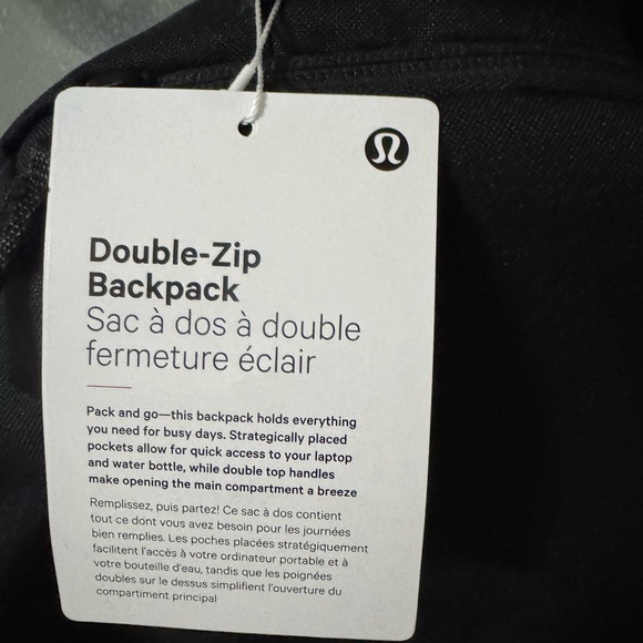 Lululemon Double Zip Backpack 22L NWT!! - Picture 3 of 7